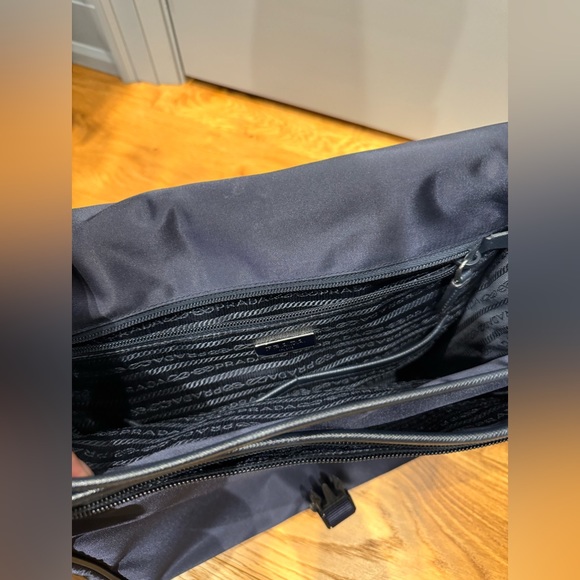 Prada Messenger Bag - Medium, Navy Blue Nylon - Picture 5 of 11